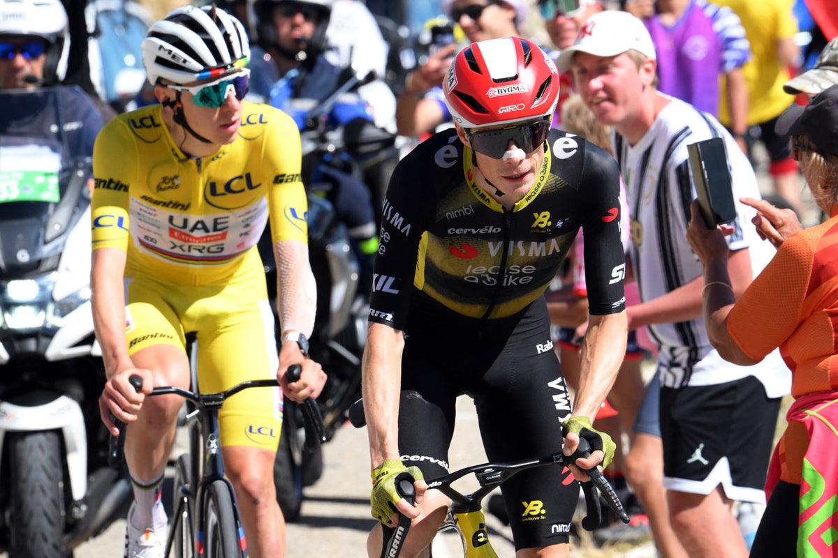 Jonas Vingegaard crashes into Tour de France photographer on Mont Ventoux finish