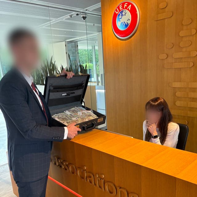 <p>Crystal Palace delivered a suitcase of fake money to Uefa in protest to their European demotion</p>