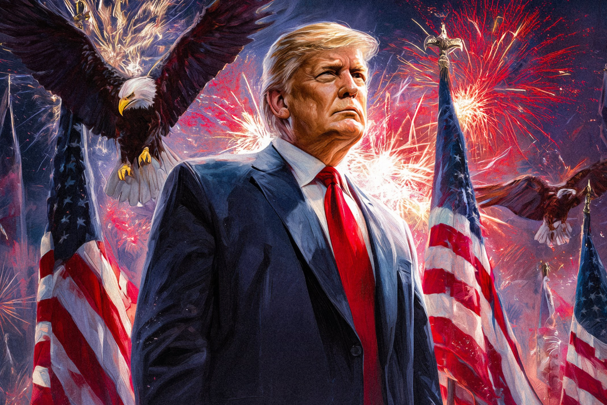 White House claims Trump went from ‘hunted to hunter’ in latest unhinged meme with fireworks, eagles and flags