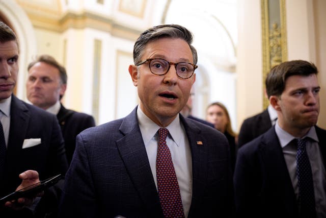 <p> U.S. Speaker of the House Mike Johnson (R-LA) speaks to reporters at the U.S. Capitol on July 21, 2025 in Washington, DC. Congressional Lawmakers have returned to work on Capitol Hill after the weekend. (Photo by Andrew Harnik/Getty Images)</p>