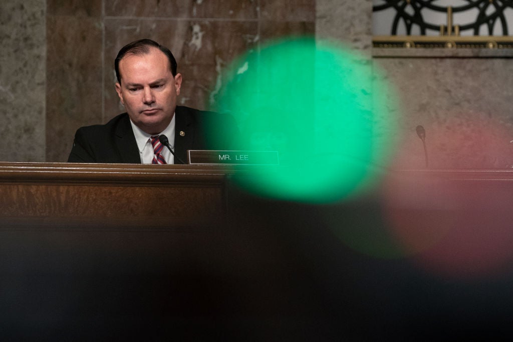 Mike Lee deleted a tweet celebrating Jerome Powell's supposed resignation on Tuesday