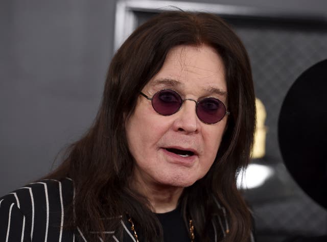 <p> Ozzy Osbourne arrives at the 62nd annual Grammy Awards at the Staples Center</p>