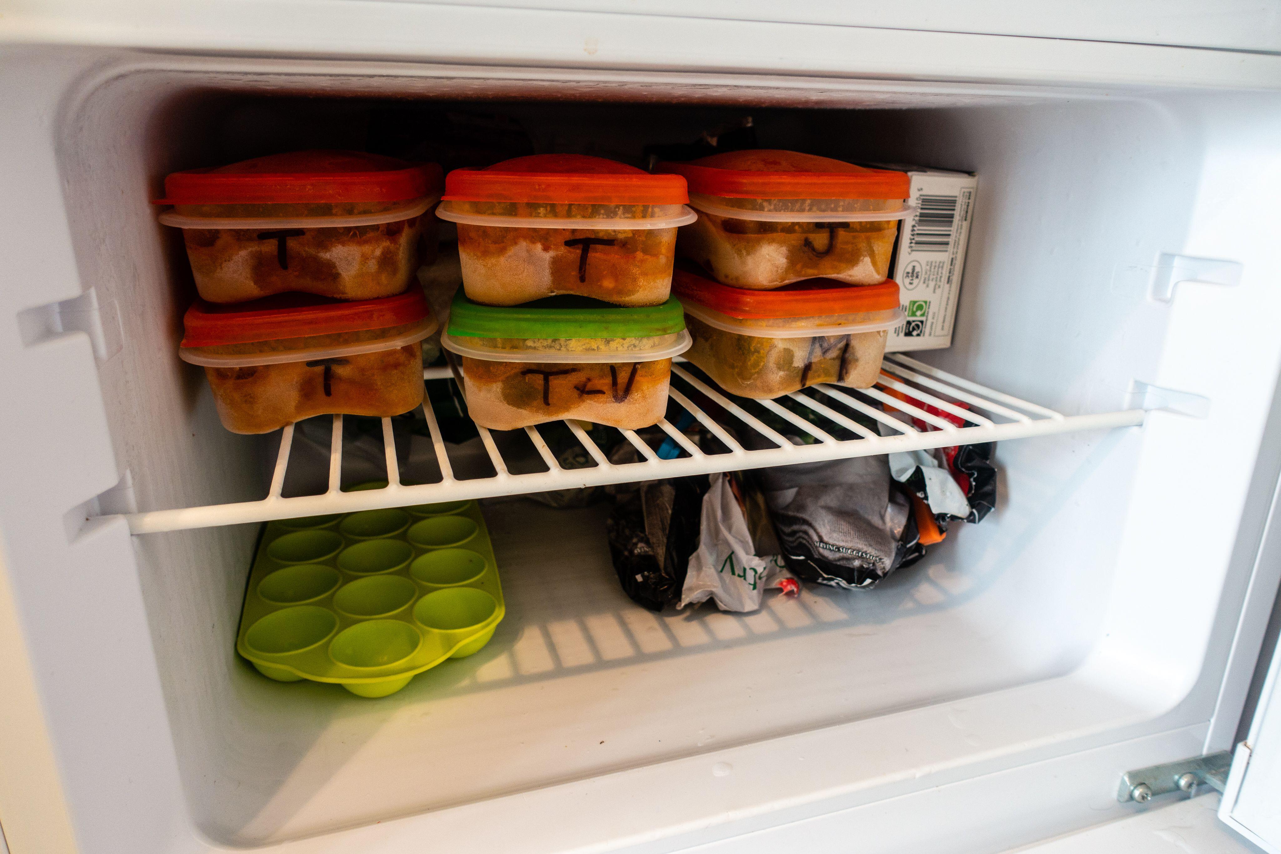 A freezer full of clearly labelled, home-cooked meals means fewer last-minute panics and less food waste