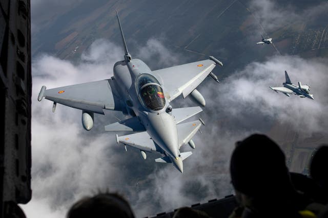 <p>Spanish Eurofighter Typhoon jets were scrambled [stock image]</p>
