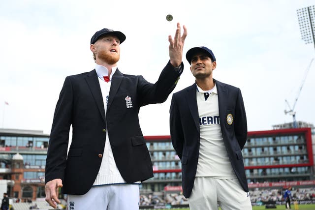 <p>England captain Ben Stokes (left) and India counterpart Shubman Gill</p>