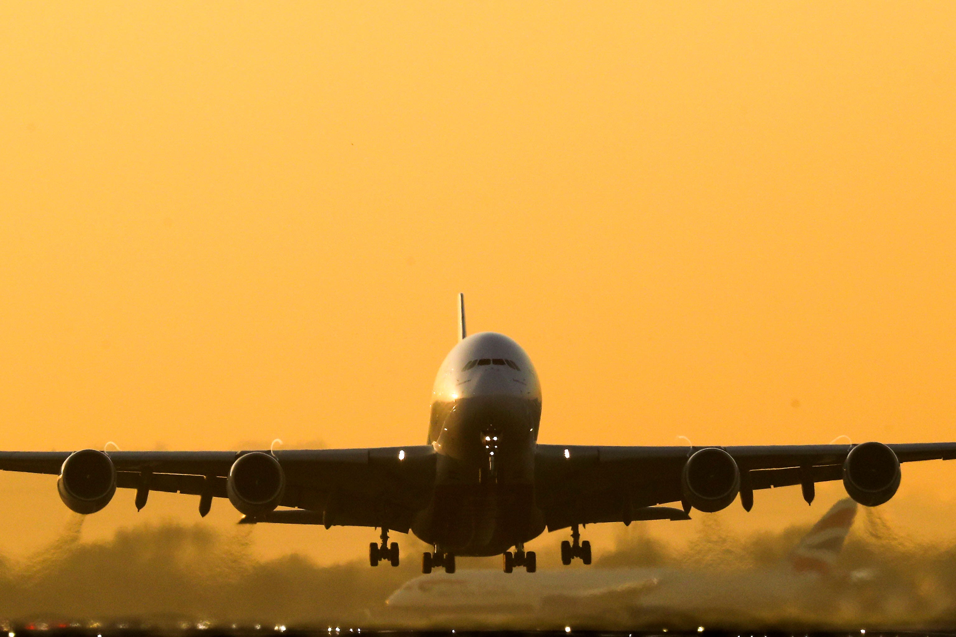 A plane takes off from Heathrow Airport (Steve Parsons/PA)