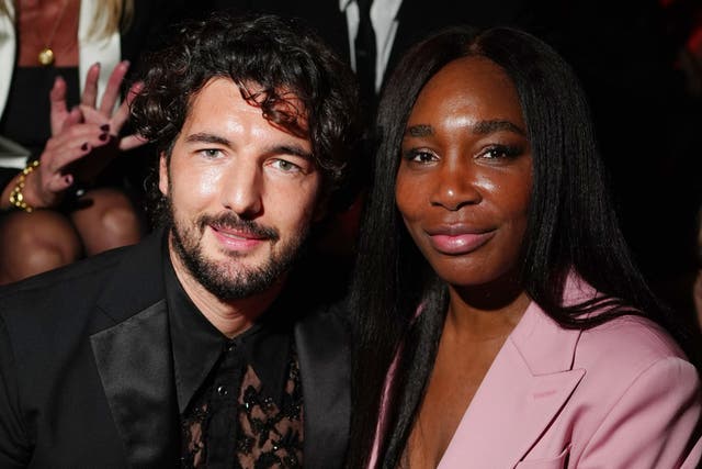 <p>Venus Williams and Andrea Preti at Milan Fashion Week in February 2025</p>
