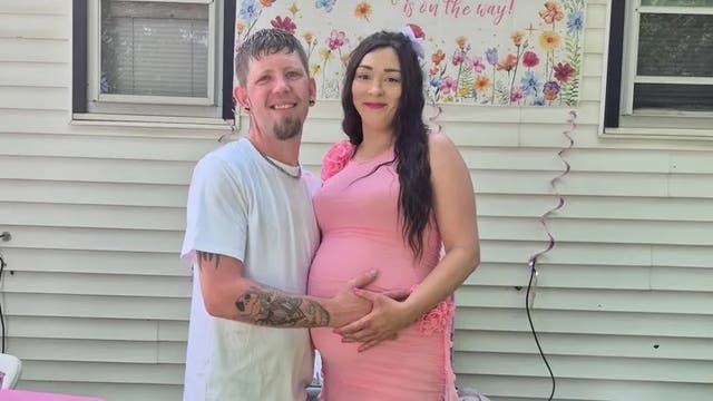 <p>Dennis Lewis (left) was killed in a collision with a dump truck while he was on his way to pick up his partner and newborn daughter from the hospital</p>