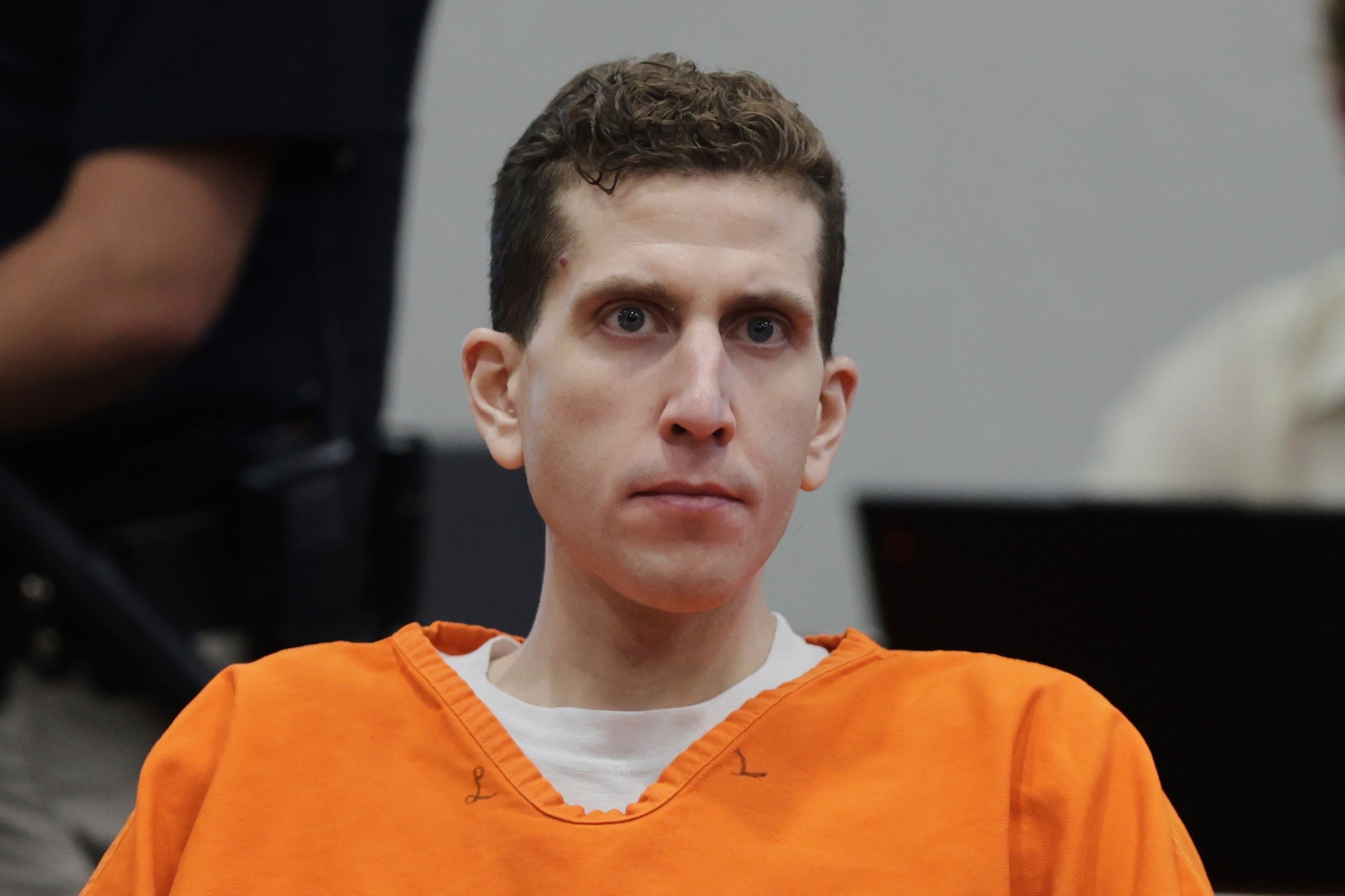 Bryan Kohberger appeared in the courtroom in Boise, Idaho, dressed in an orange prison jumpsuit and handcuffs. He is being sentenced for the murders of the four Idaho college students.