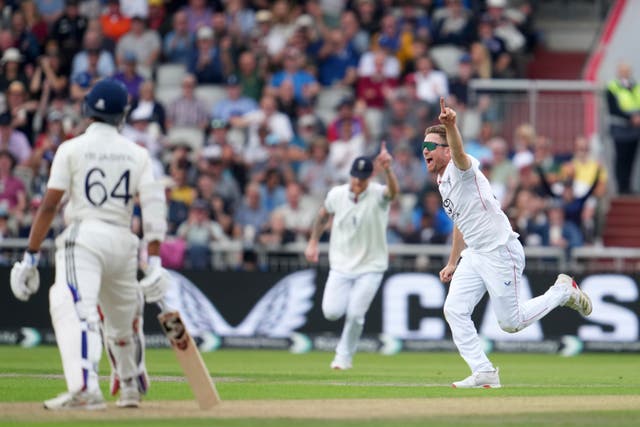 <p>Liam Dawson celebrates the dismissal of Yashasvi Jaiswal</p>