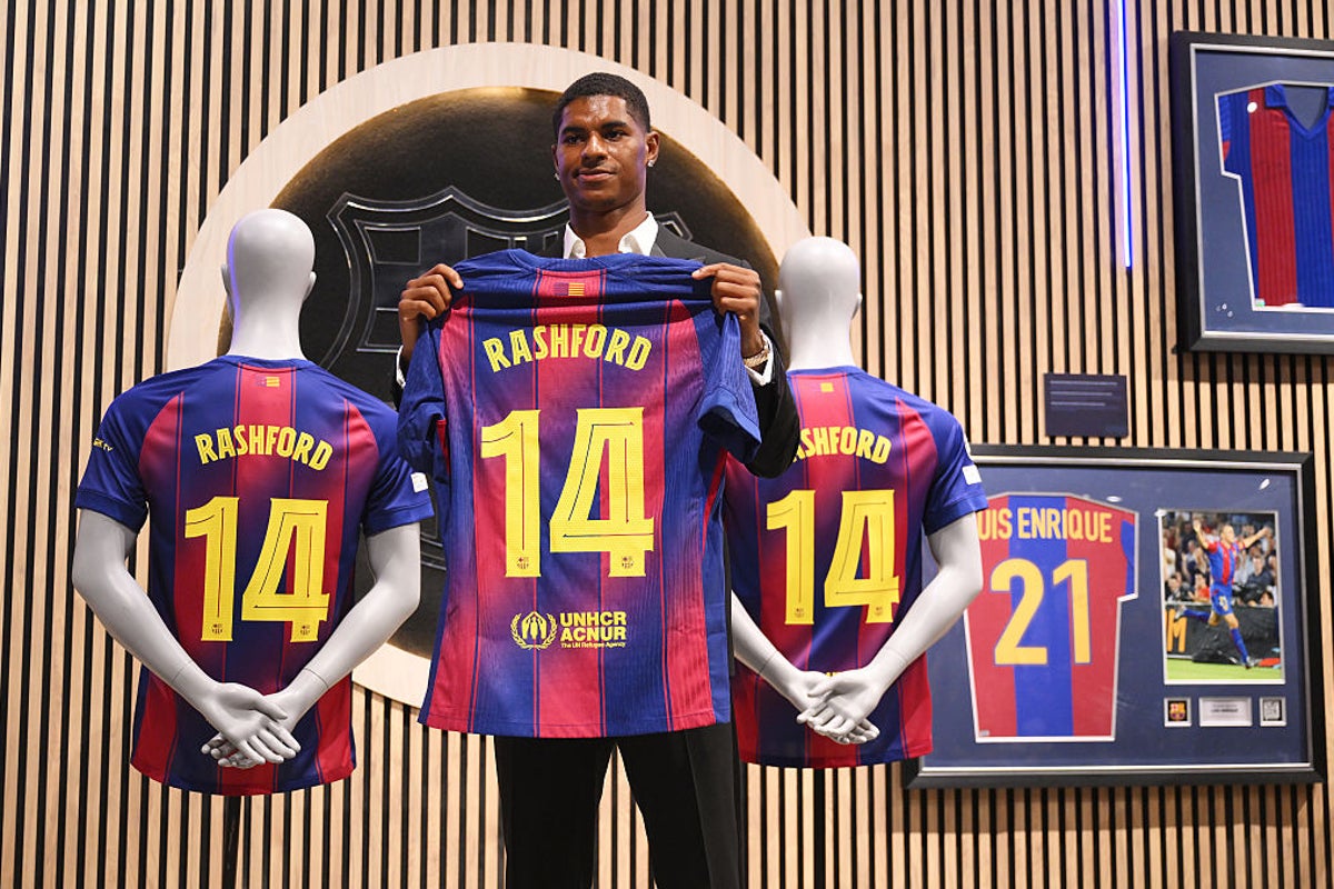 Marcus Rashford honoured to inherit iconic Barcelona shirt number once worn by Cruyff and Henry