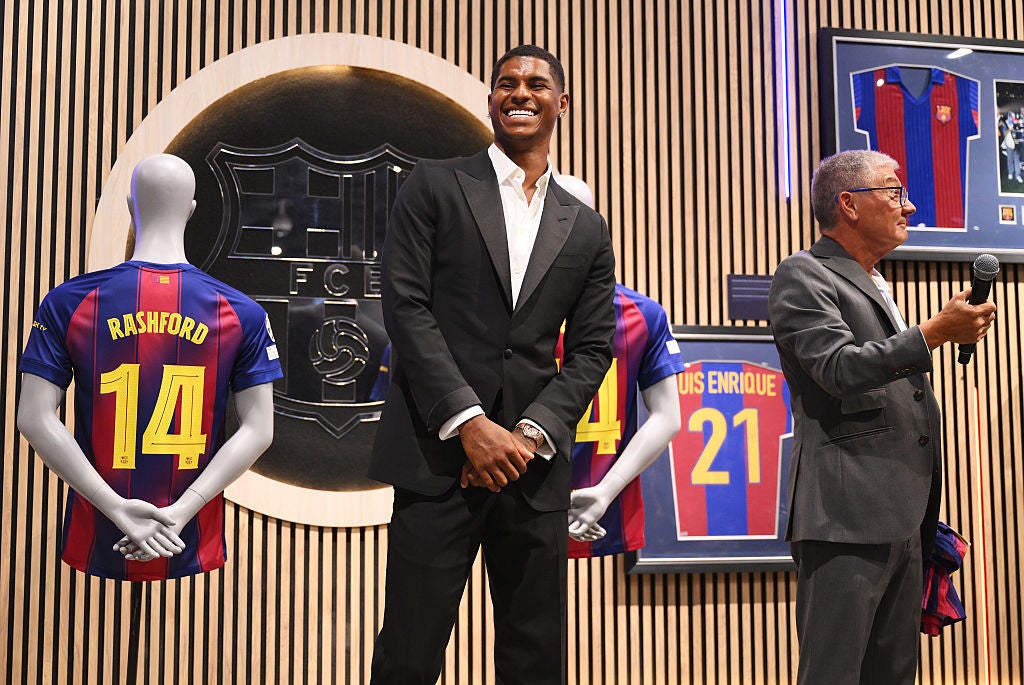 <p>Marcus Rashford is officially a Barcelona player.  </p>