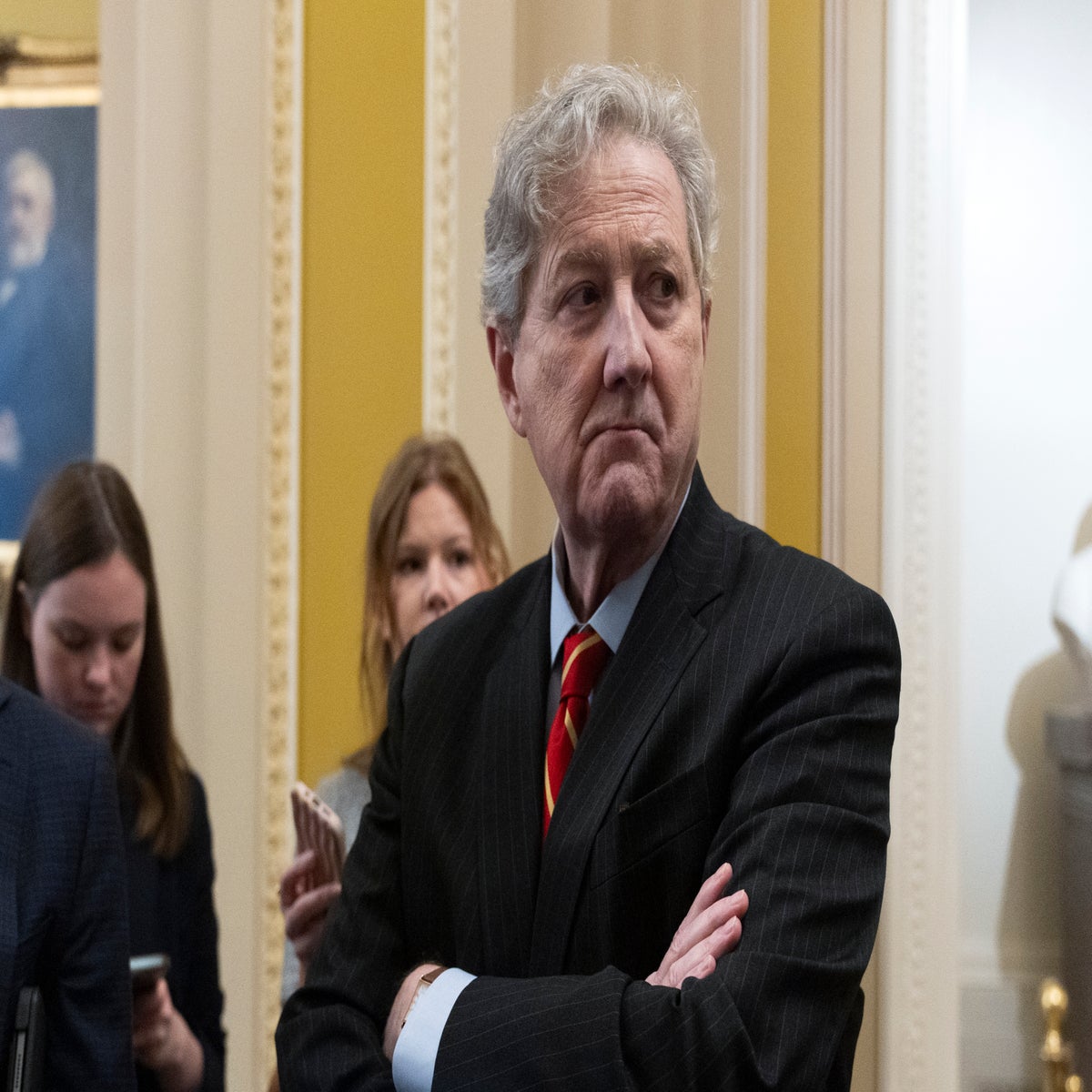 Questions swirl after GOP senator appears to freeze in TV interview - but  he blames it on the ear piece | The Independent