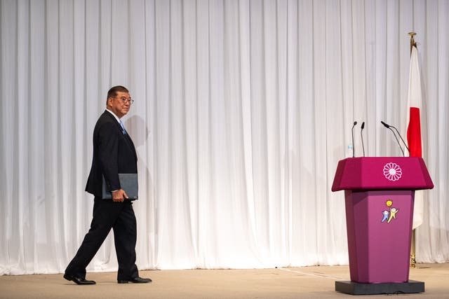 <p>Japan's prime minister Shigeru Ishiba attends a press conference at the Liberal Democratic Party (LDP) headquarters on 21 July 2025 in Tokyo, Japan</p>