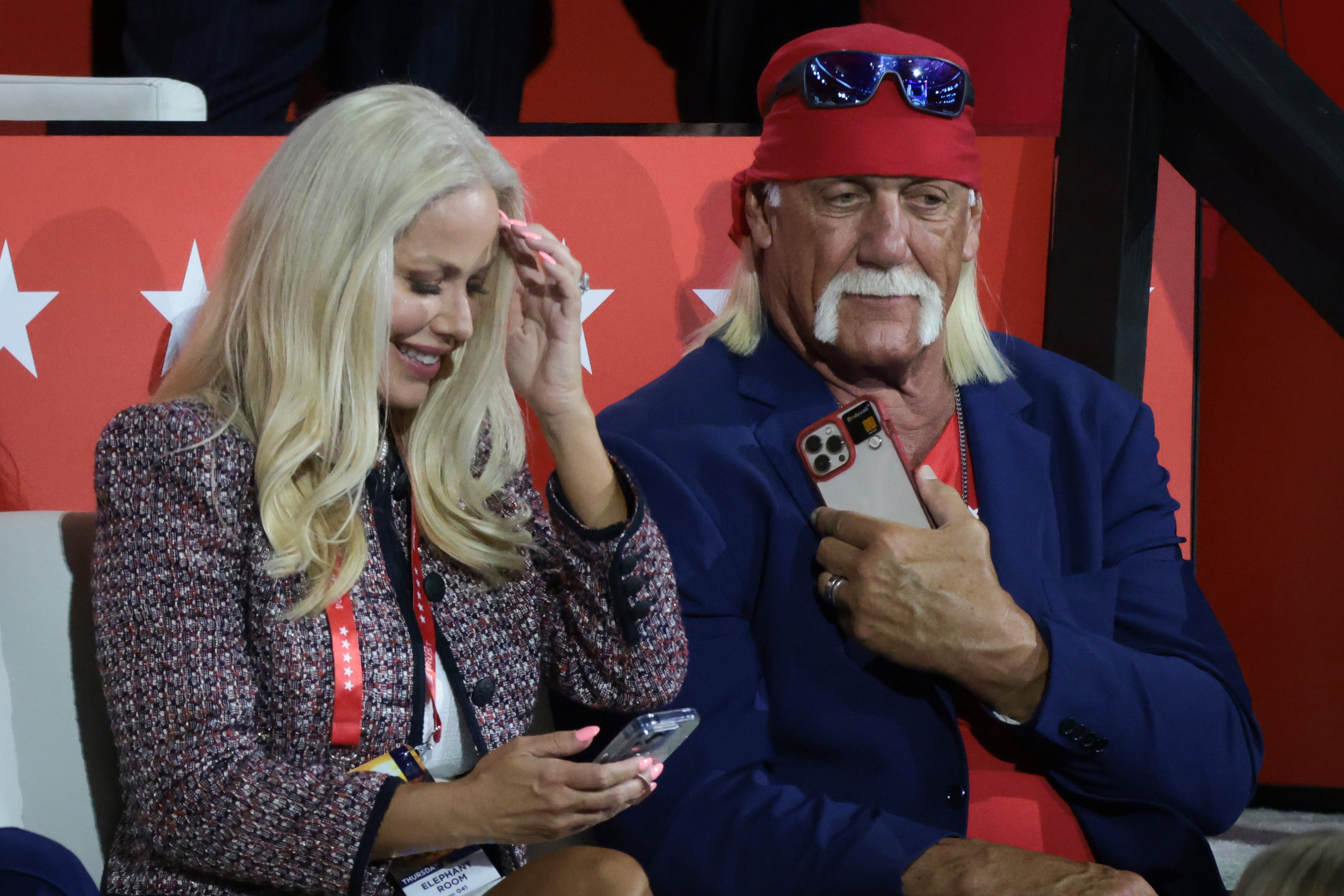 <p>The late Hulk Hogan and his wife, Sky</p>