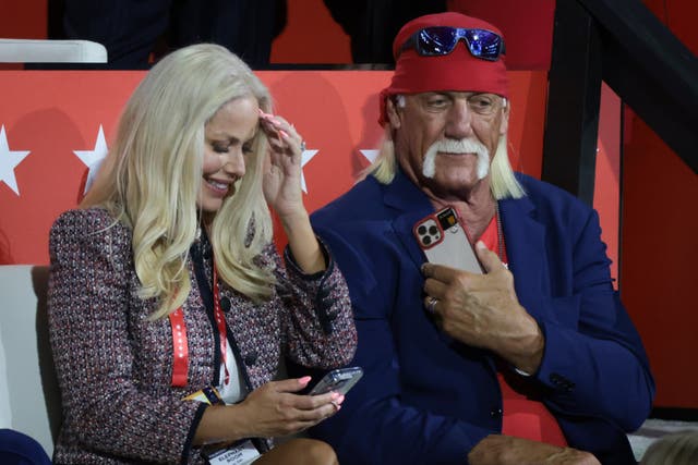 <p>The late Hulk Hogan and his wife, Sky</p>