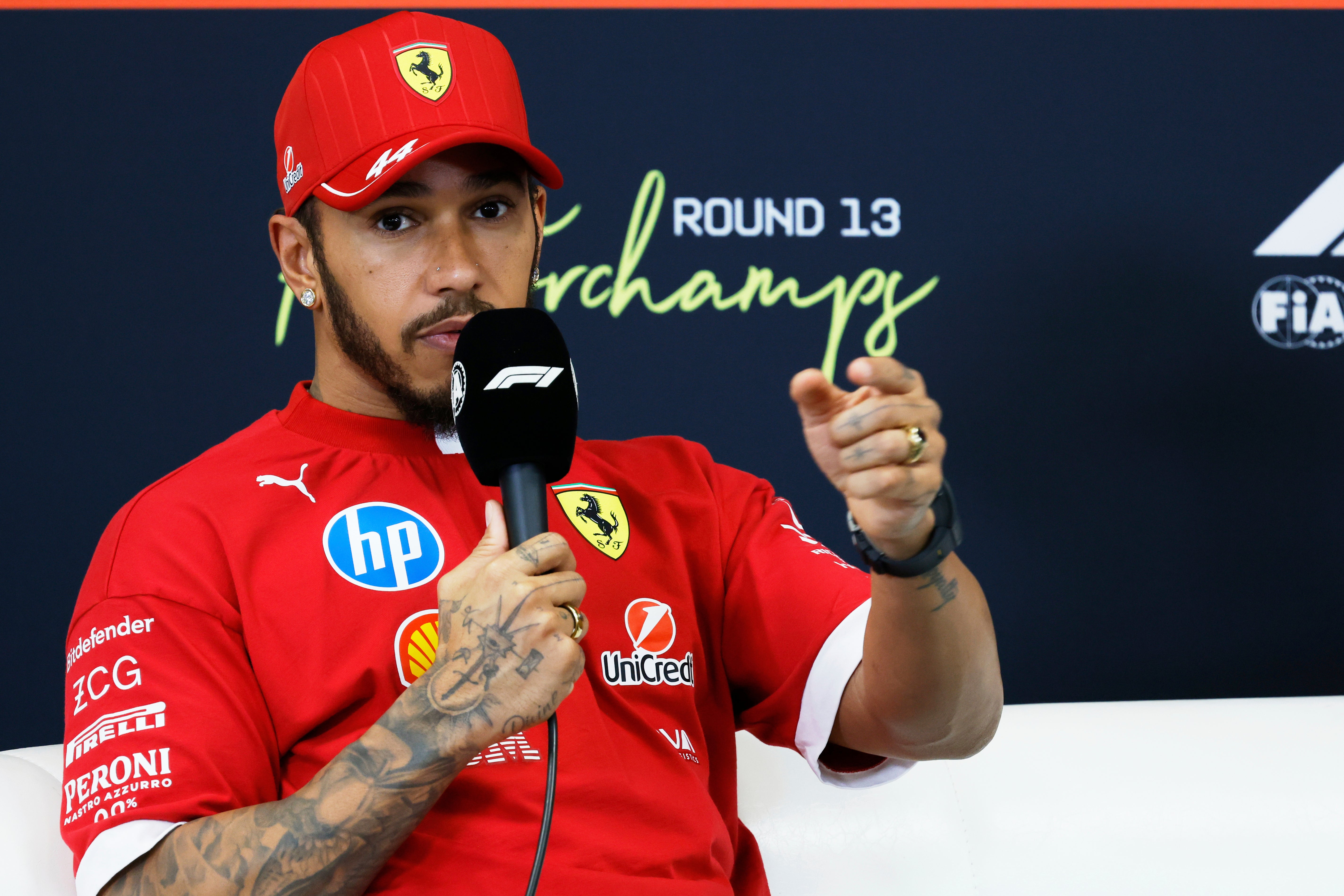 <p>Ferrari driver Lewis Hamilton</p>