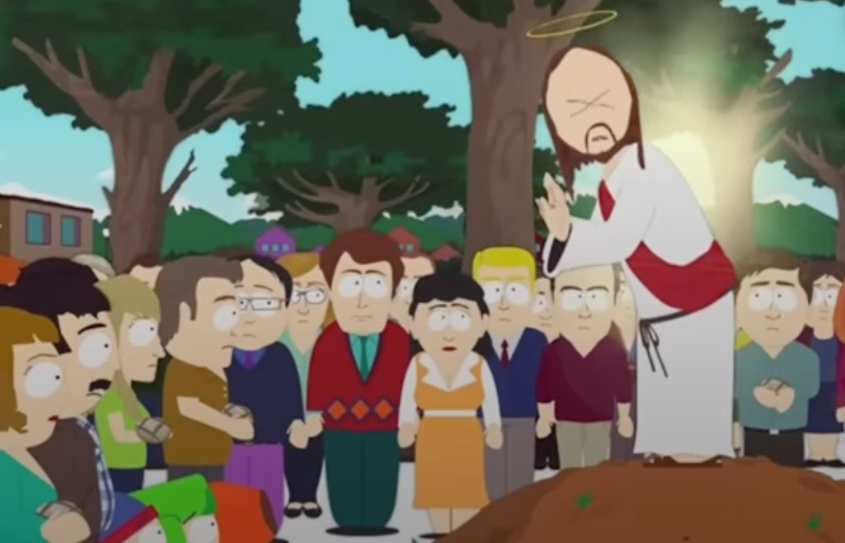 Jesus pleads with the people of South Park to appease Donald Trump and settle his lawsuit in Comedy Central’s ‘South Park’