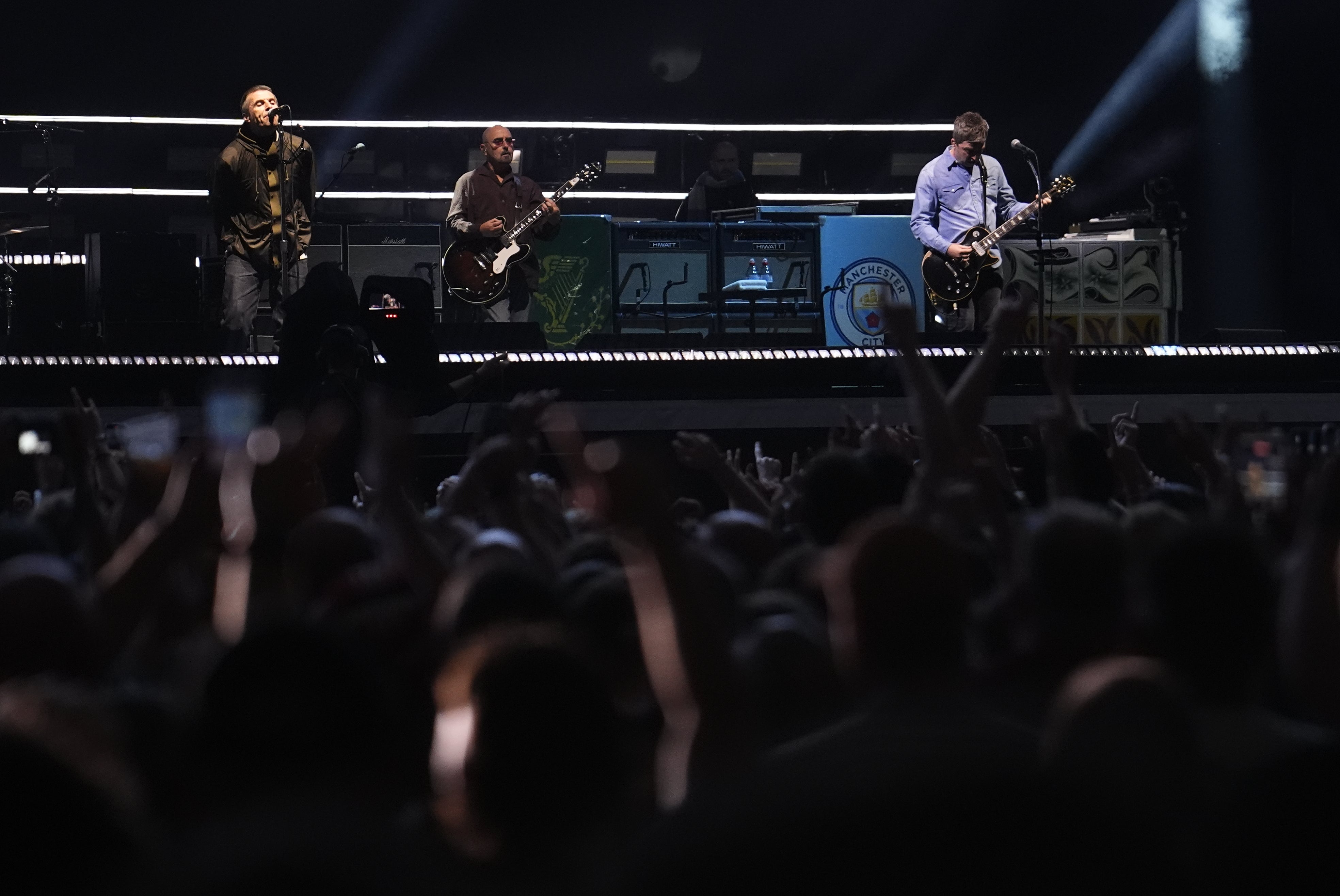 Don’t Look Back In Anger follows brothers Noel and Liam Gallagher on their Live ’25 tour, which kicked off a year ago in Cardiff (PA)