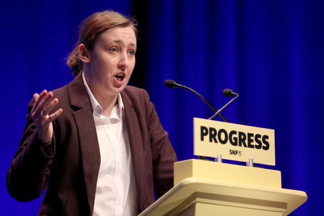Former MP Mhairi Black MP has decided to quit the SNP (Jane Barlow/PA)