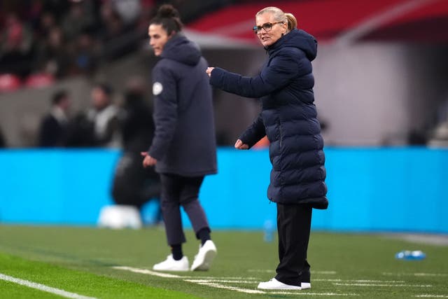 England manager Sarina Wiegman (right) and Spain head coach Montse Tome will go head to head on Sunday (John Walton/PA)