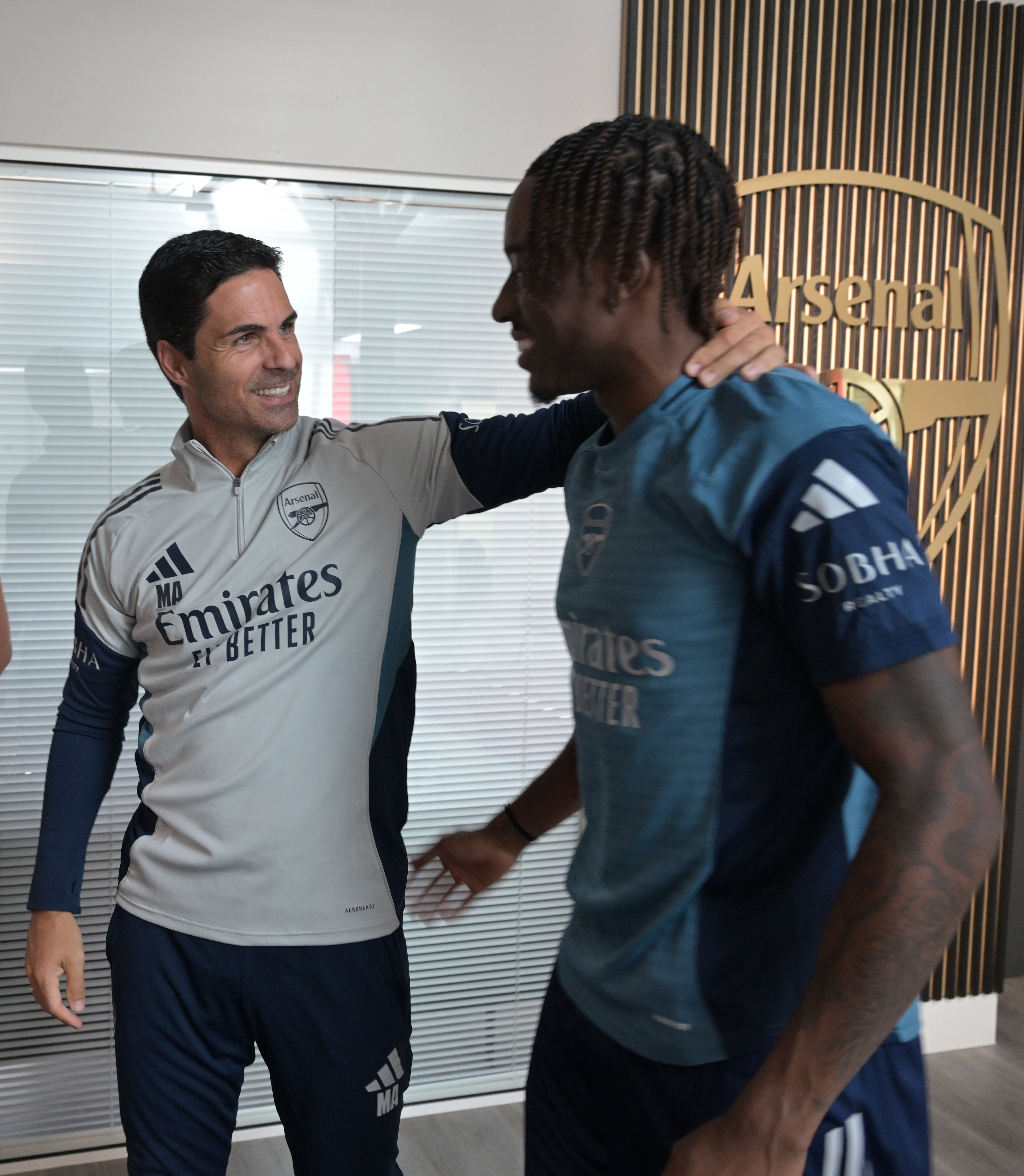Arsenal unveil new signing Noni Madueke at Sobha Realty Training Centre