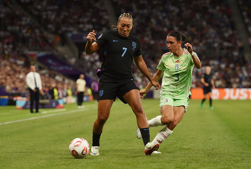 James hurt her ankle during England’s win over Italy