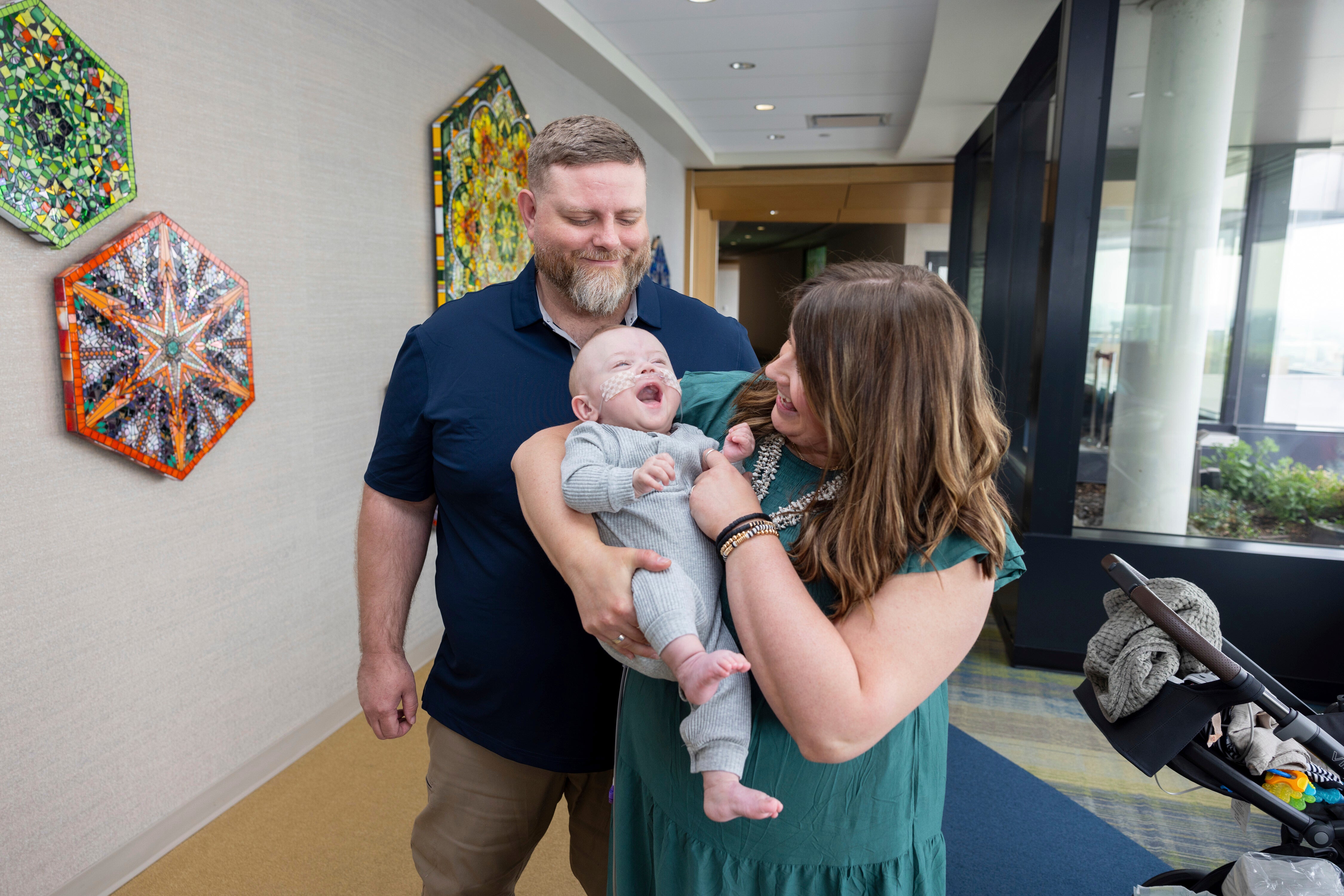 At just over a year old, Nash remains on oxygen to help him breathe and is fed solely through a feeding tube, although he's preparing to try pureed foods. He also has a minor heart defect, which his doctors believe will resolve itself as he gets older