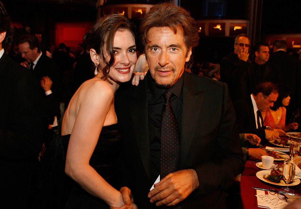 Winona Ryder with Al Pacino in 2007