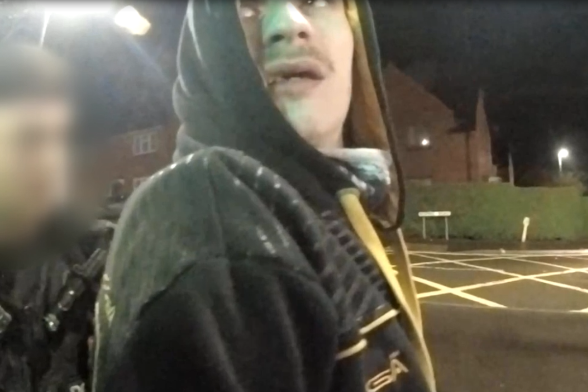 Moment father is arrested over the murder of his two-week-old son