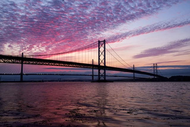 Police Scotland said 10 Greenpeace protestors had been arrested after being involved in a demonstration on the Forth Road Bridge outside Edinburgh (Jane Barlow/PA)