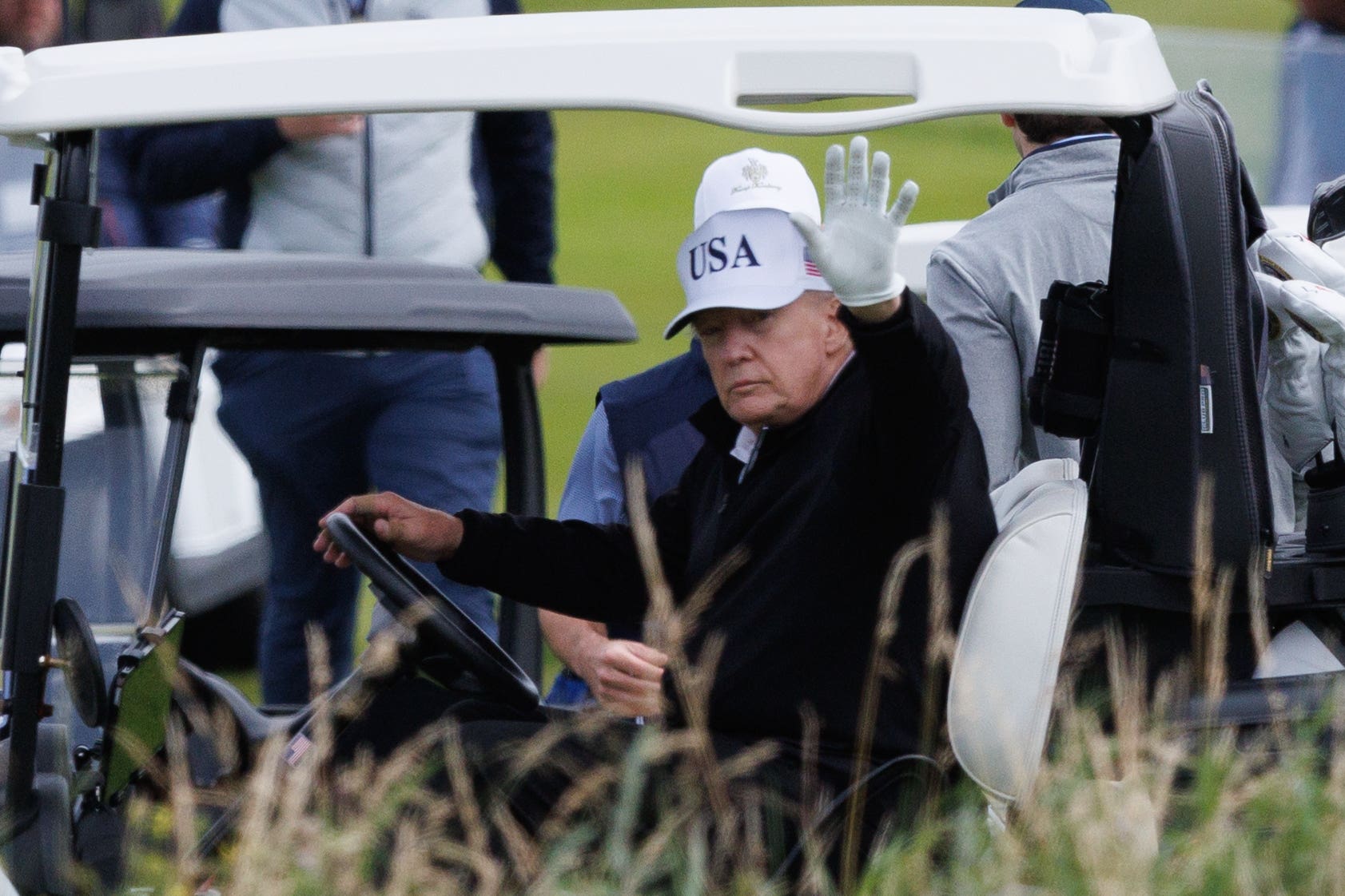 Trump appeared to take a moment out of his golfing trip in Scotland to speak to the leaders of Cambodia and Thailand