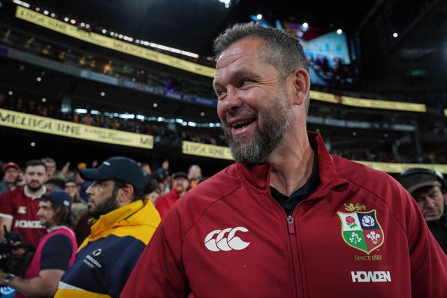 <p>Andy Farrell’s Lions won the second Test and series (Asanka Brendon Ratnayake/AP)</p>