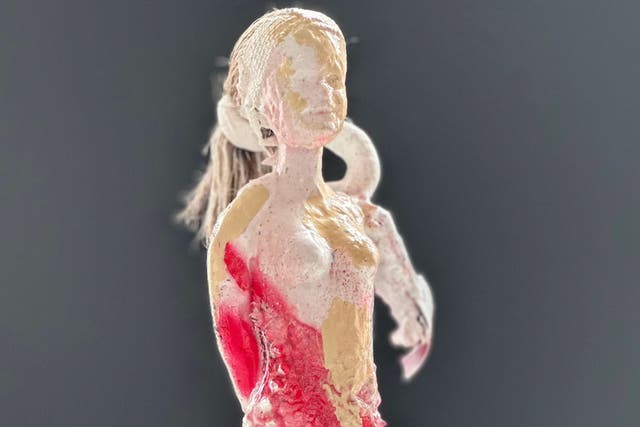 A sculpture by Slovakian-Bulgarian artist Daniela Raytchev, which will be displayed on board the tall ship Oosterschelde moored at Tower Bridge Quay on Monday (Darwin200/PA)
