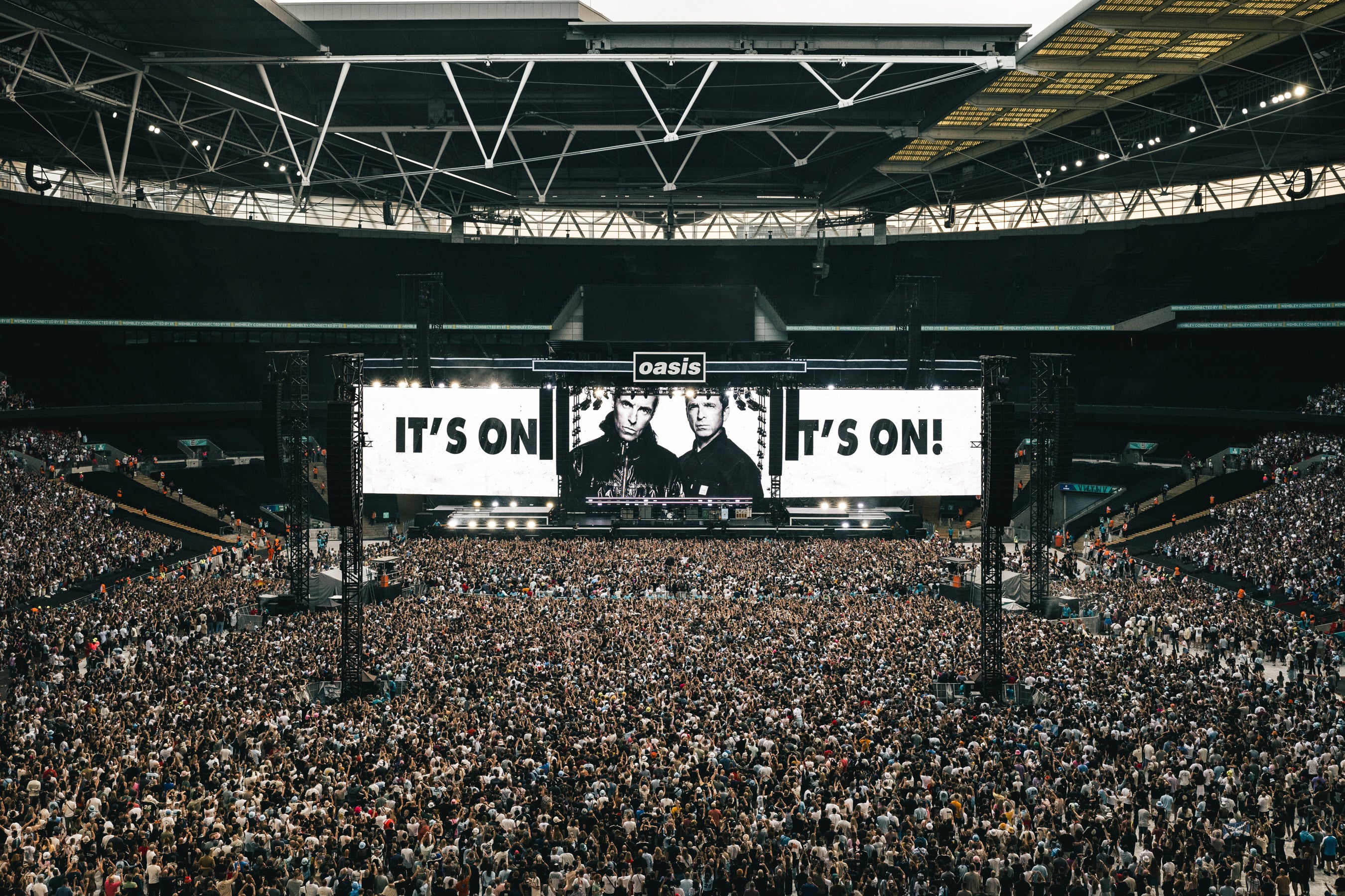 Photographs of Oasis Live '25 Tour at Wembley Stadium 25th July 2025