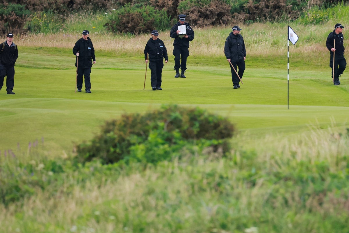 Major security operation underway at Trump’s golf course in Scotland as police search grounds