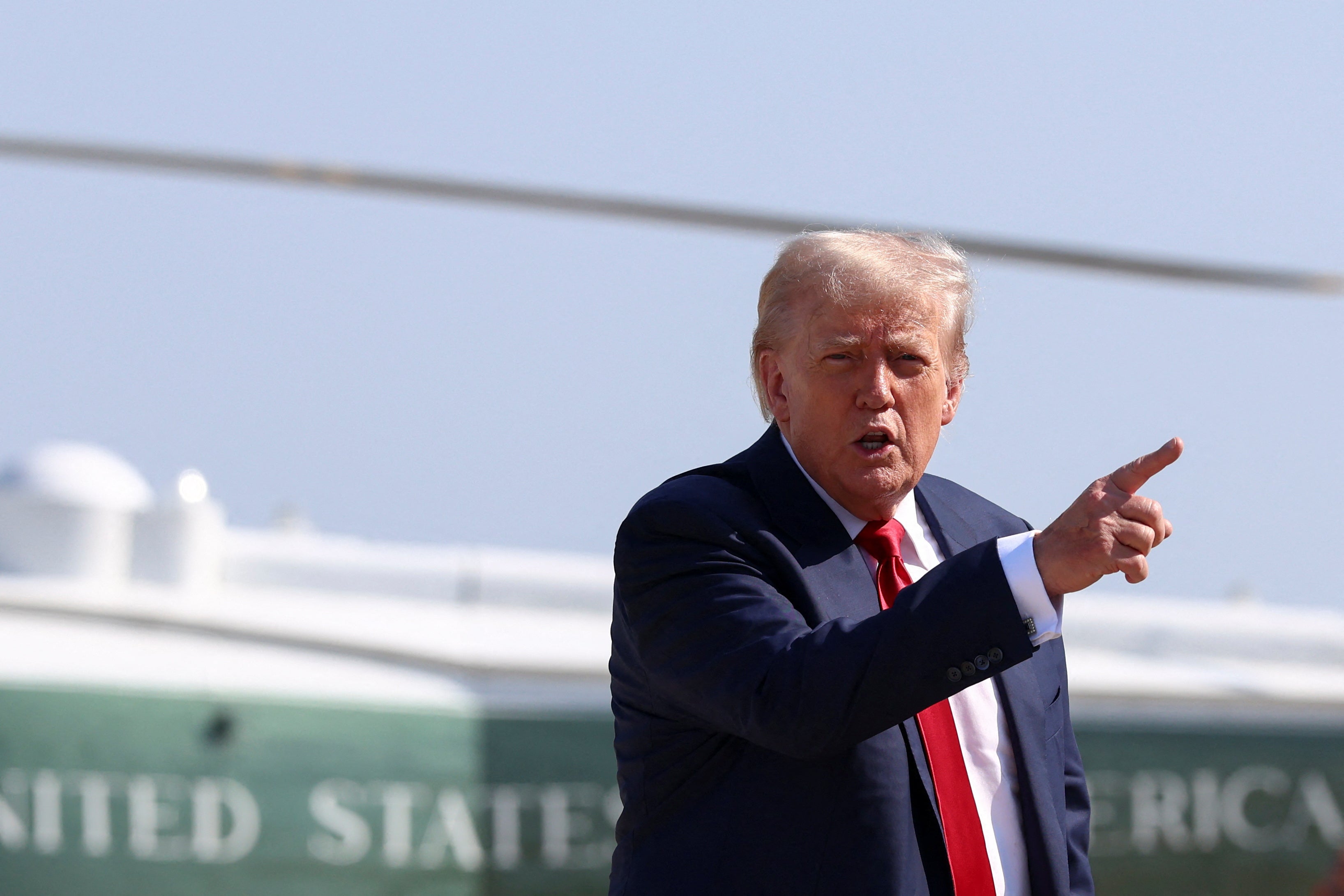 Air Force One touched down at Prestwick Airport on Friday evening
