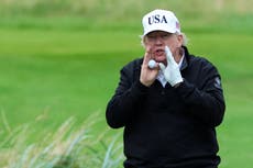 Trump supporters tell president ‘Don’t trust Starmer’ as he hits the golf course for second day