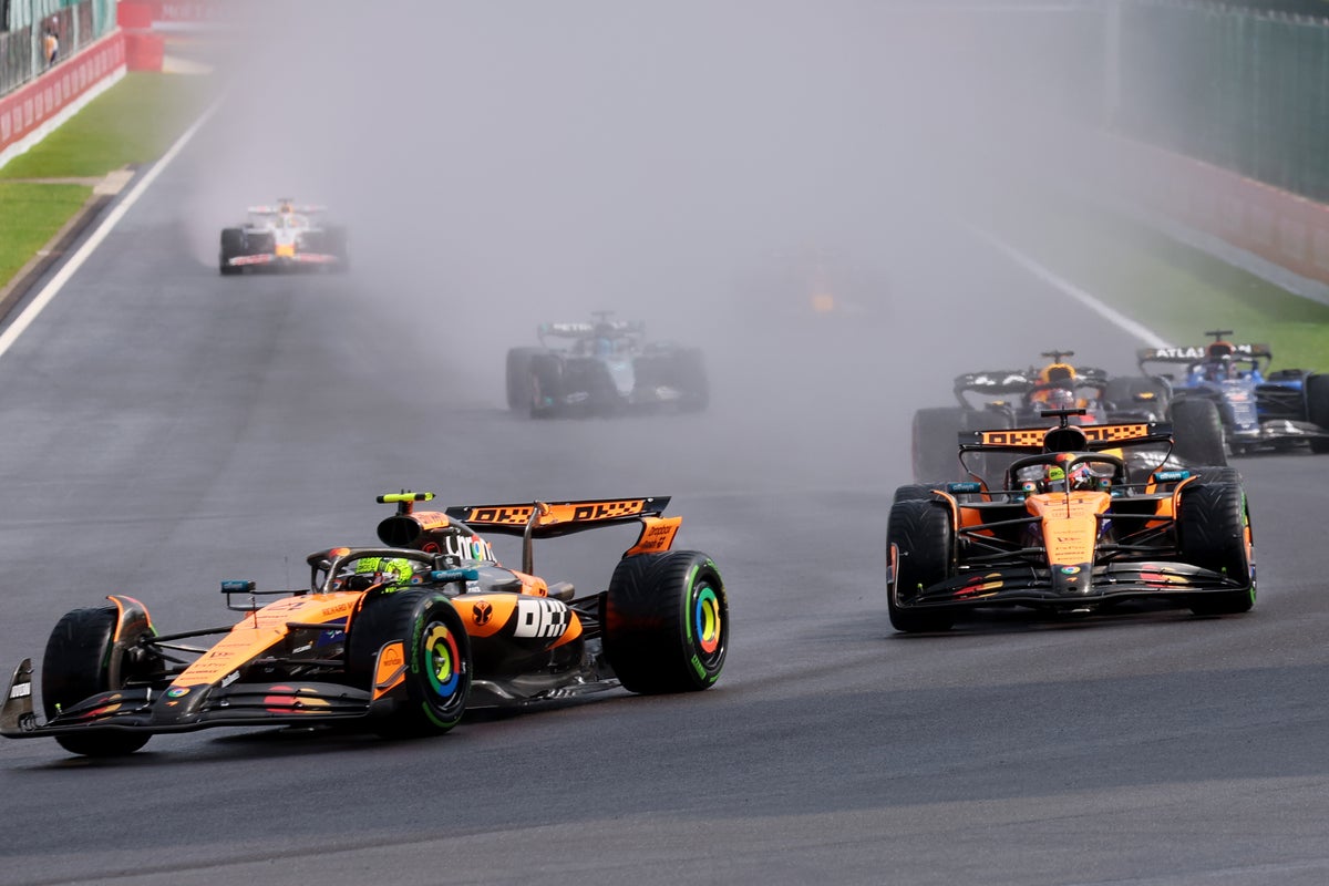 F1 Belgian GP LIVE: Race updates and times with Piastri taking lead from Norris in wet start
