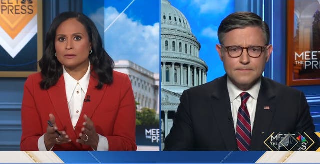 <p>Mike Johnson called a resolution aimed at forcing the release of the Epstein files 'reckless' but said he hopes Jeffrey Epstein accomplice Ghislaine Maxwell tells the truth in interviews</p>