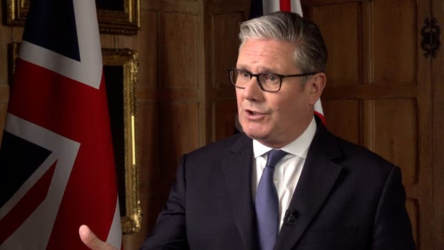 <p>Sir Keir Starmer discuss the Gaza crisis with Donald Trump on Monday</p>