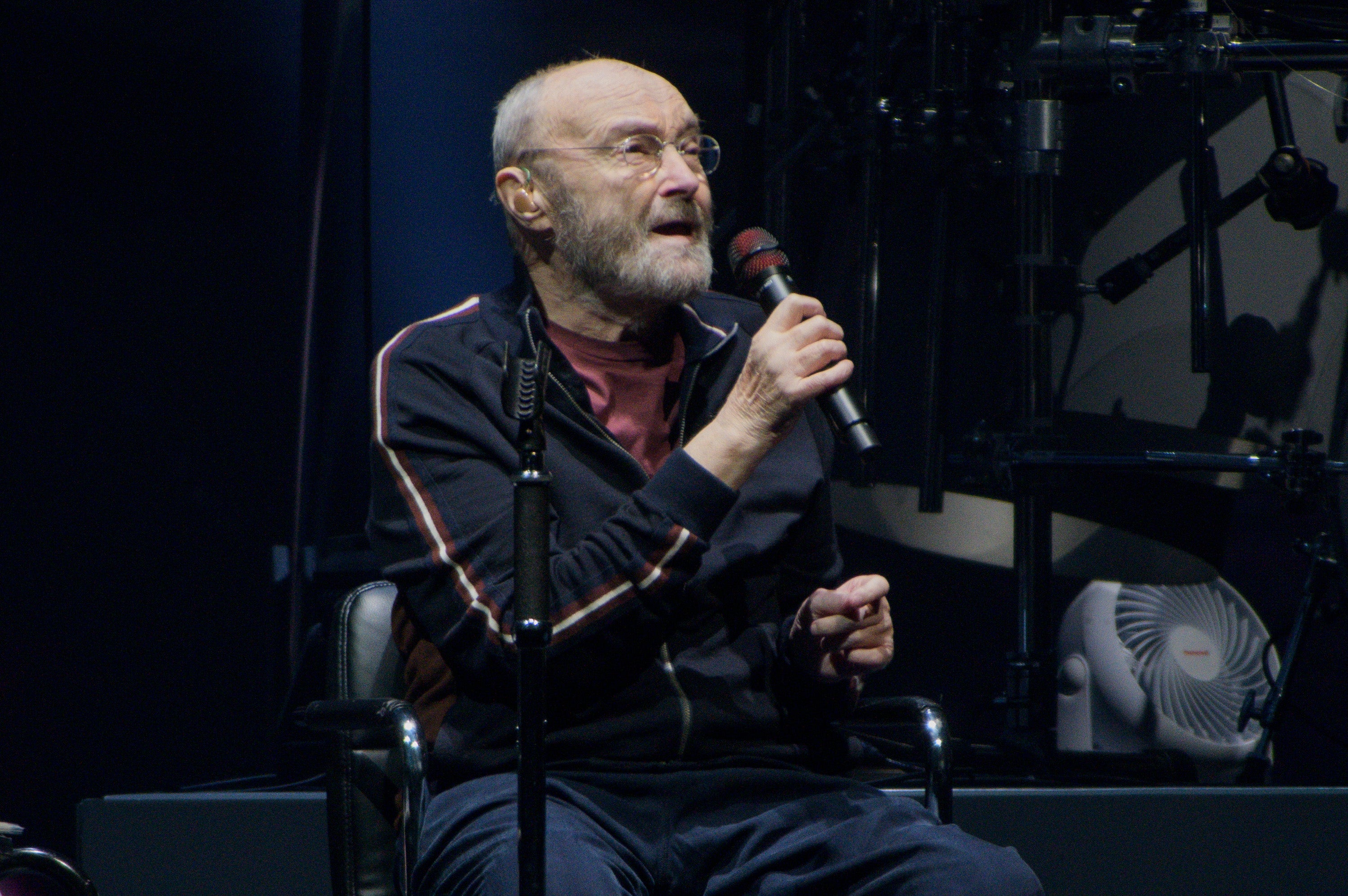 Phil Collins' representative has said the 74-year-old singer is in the hospital after undergoing knee surgery