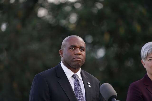 David Lammy called for access to aid to be ‘urgently’ widened (Robbie Stephenson/PA)