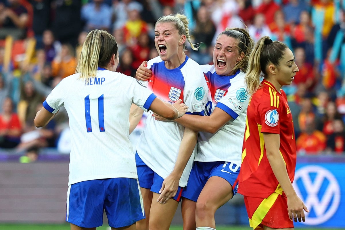 England v Spain live: Lionesses force extra-time again in gripping Euro 2025 final