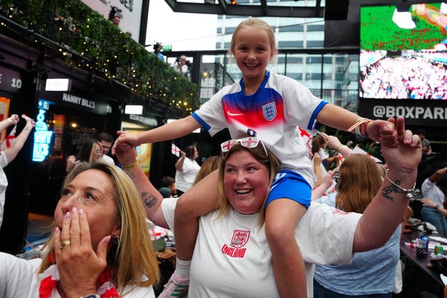 The winning penalty triggered wild celebrations around the country (Jeff Moore/PA)