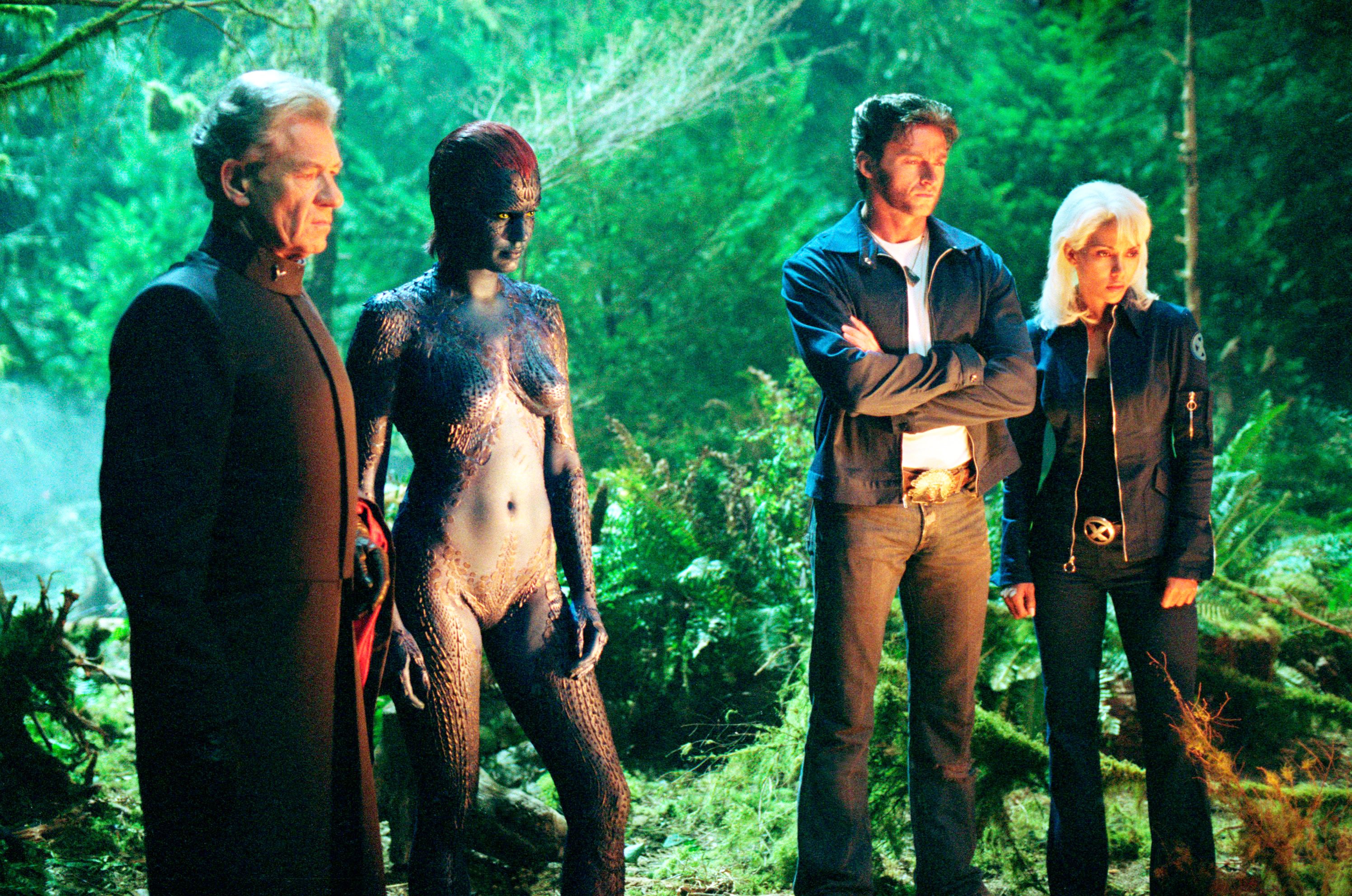 Ian McKellen and Rebecca Romijn as Magneto and Mystique in 2003’s ‘X2’