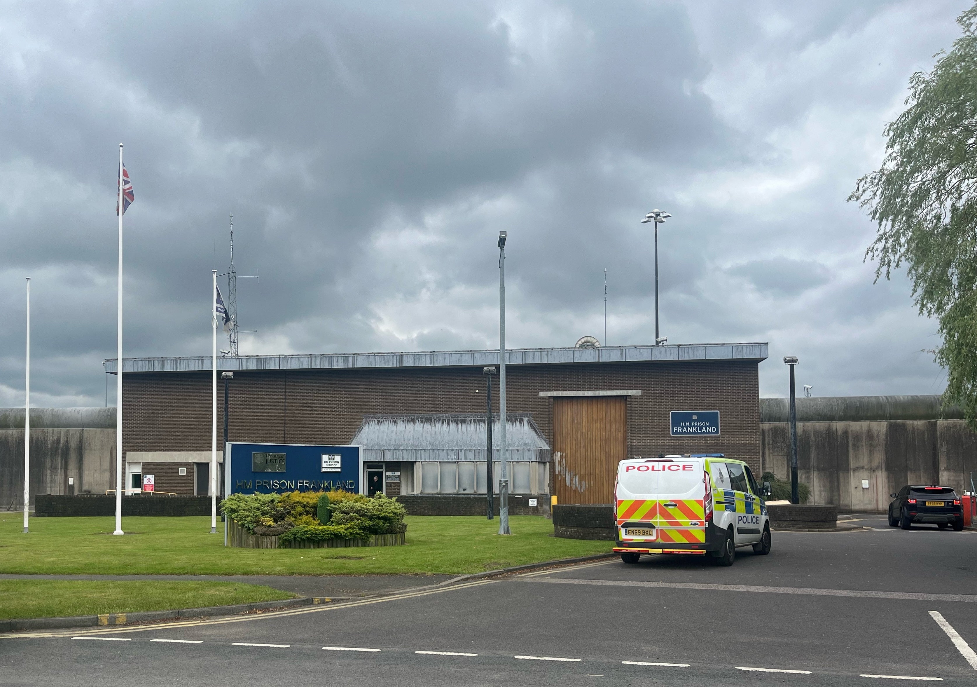Outlaw climbed on the roof of maximum security HMP Frankland