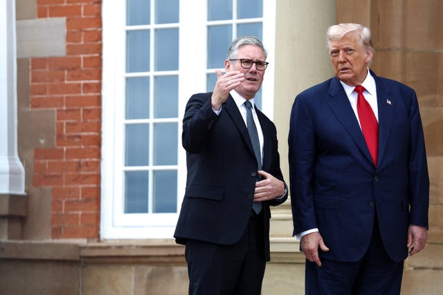 <p>Donald Trump meets British Prime Minister Keir Starmer</p>