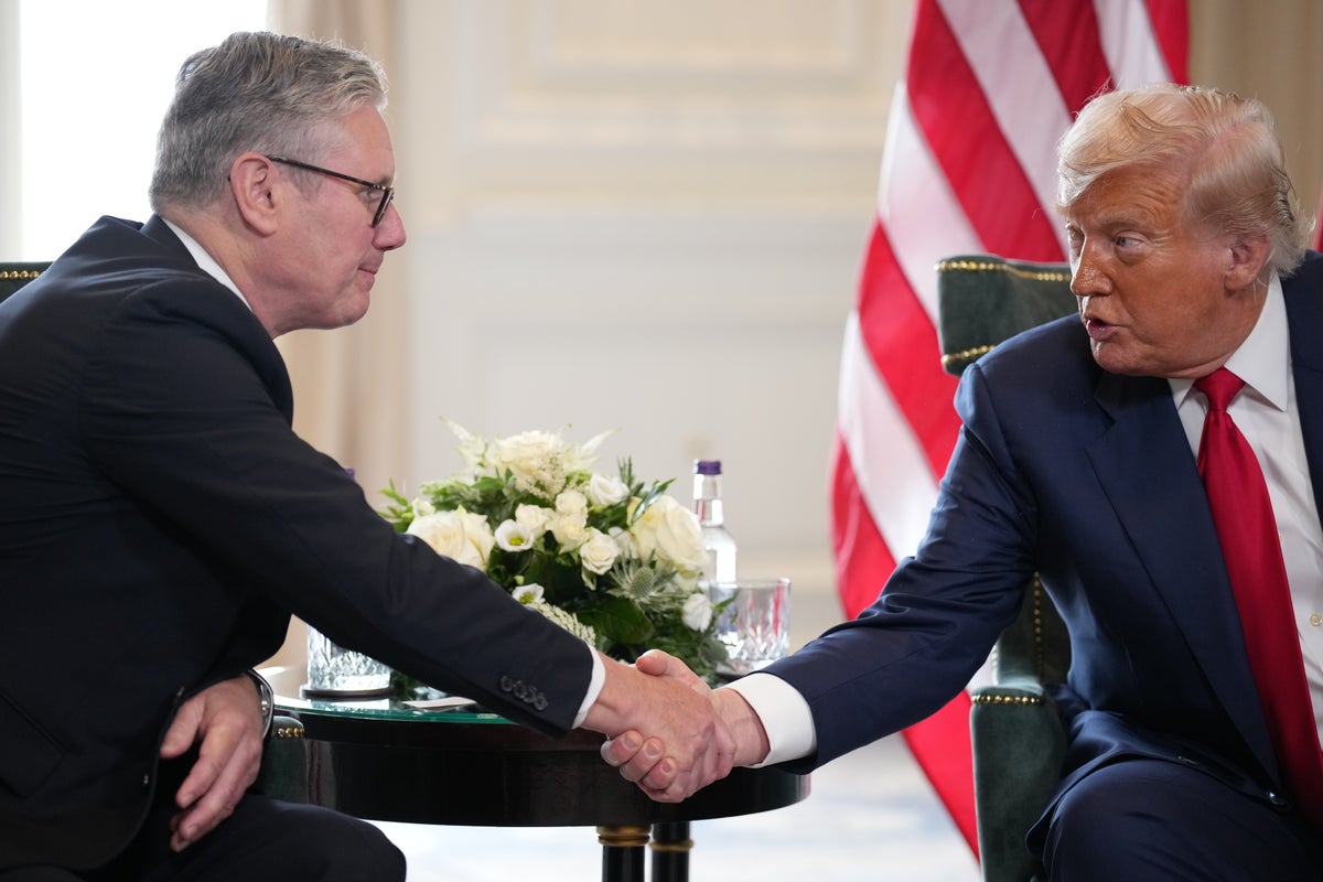 Trump UK visit live: US president tells Starmer to cut immigration to beat Farage after Scotland talks
