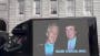 Van showing Trump and Epstein picture driven round Aberdeen